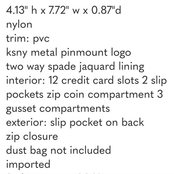 Kate Spade Chelsea Nylon Large Continental Wallet Black - Picture 11 of 11